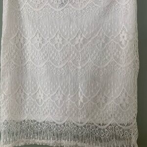 Rue 21 White Lace Skirt Fully Lined Size XL